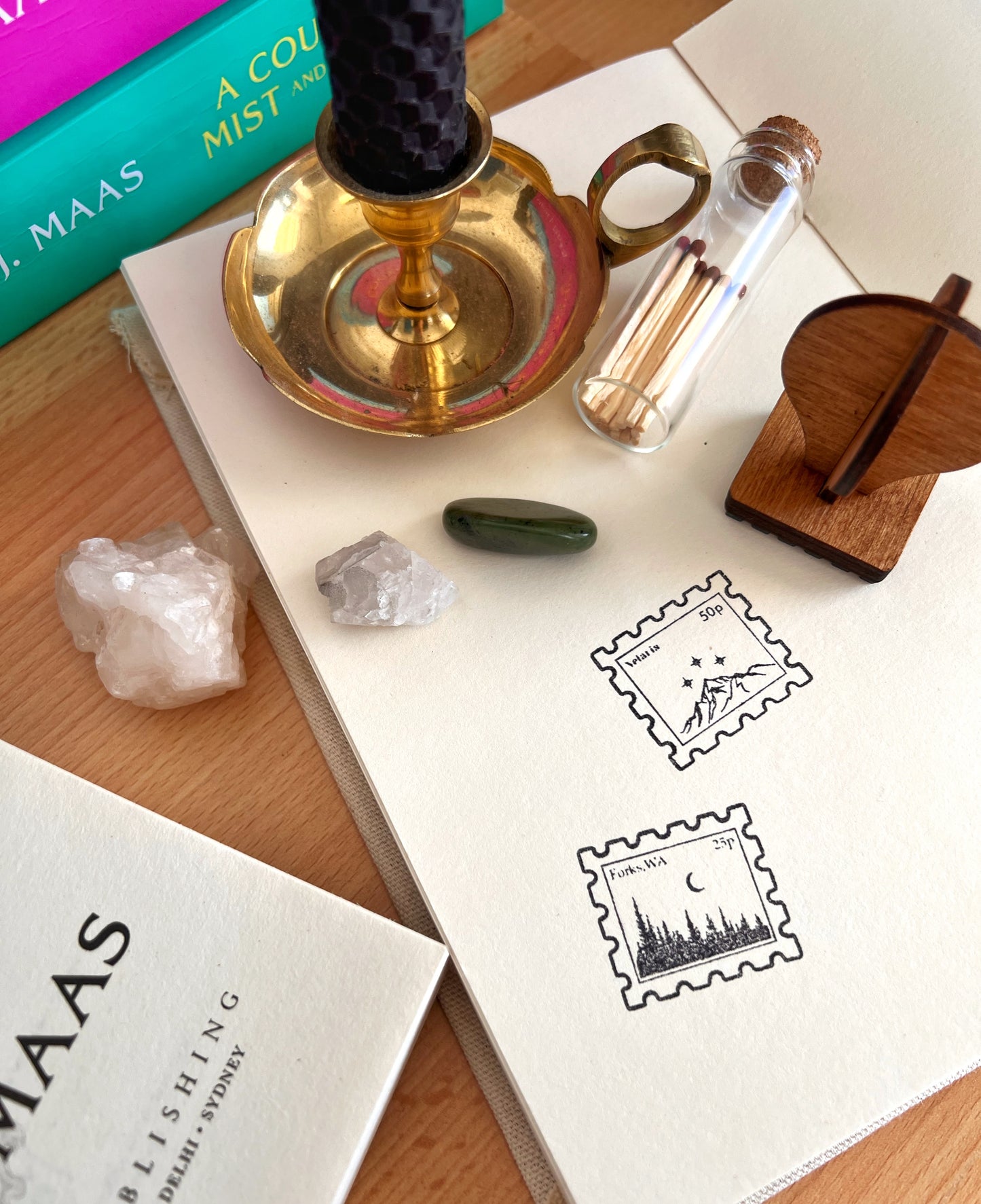 Bookish rubber stamps