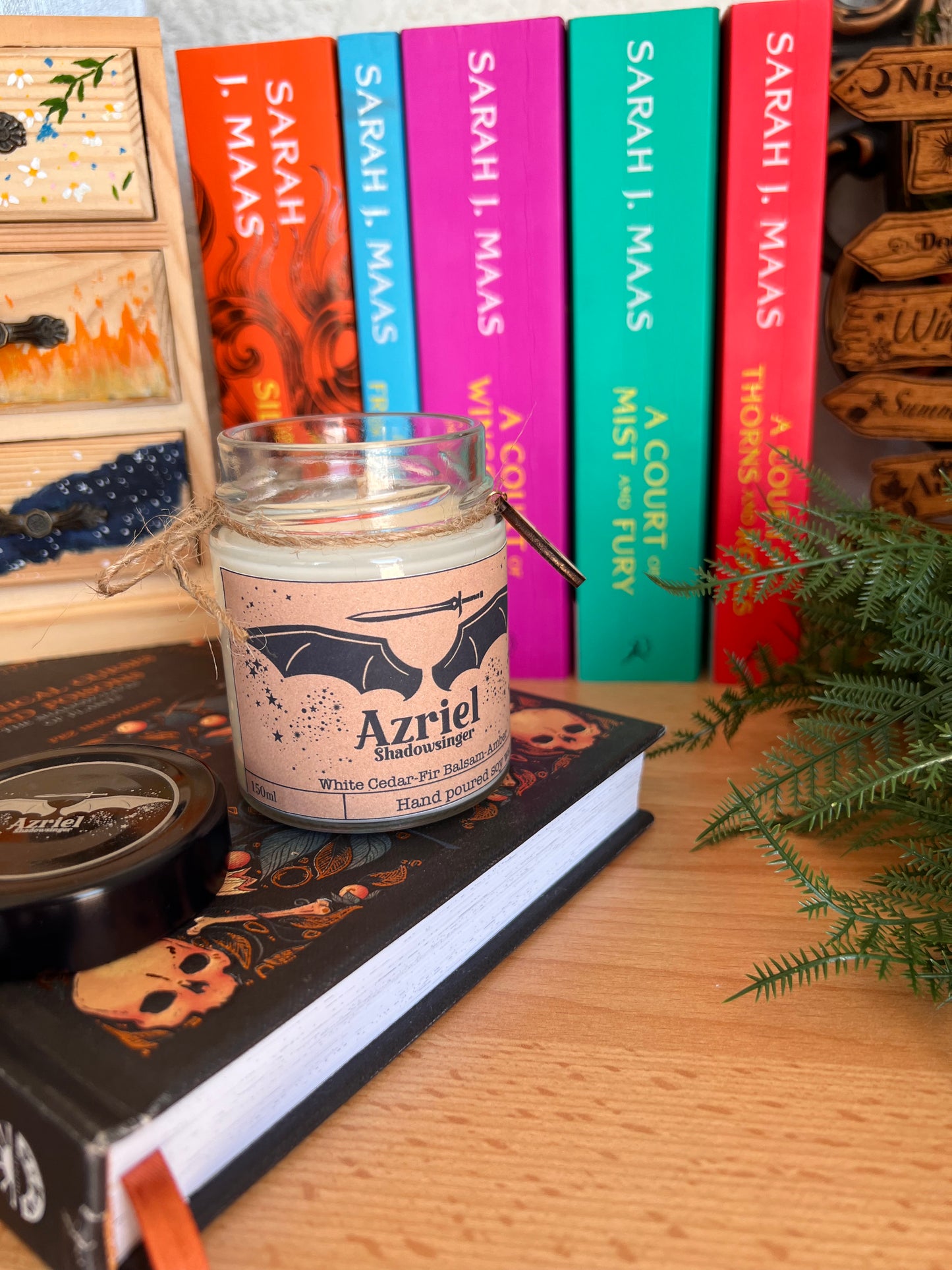 Azriel bookish soy wax candle