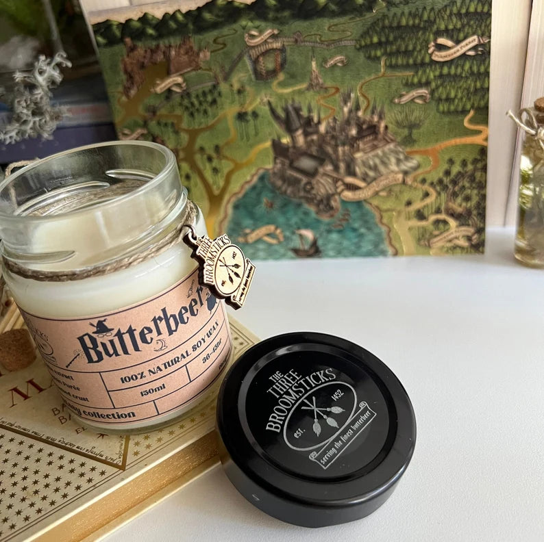 Butter beer soy wax candle