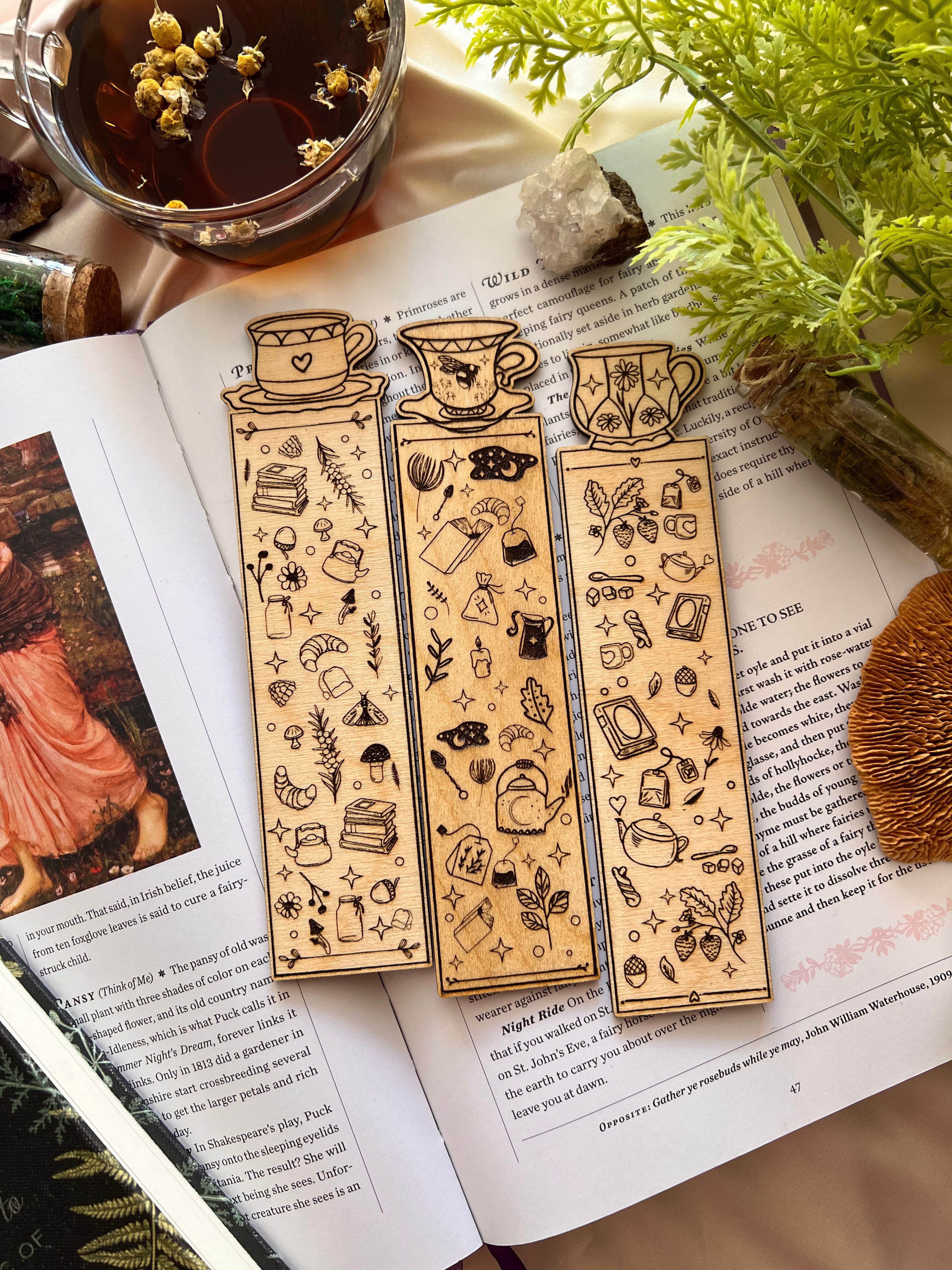 Wooden Bookmarks, an Architectural Collection of real wood place