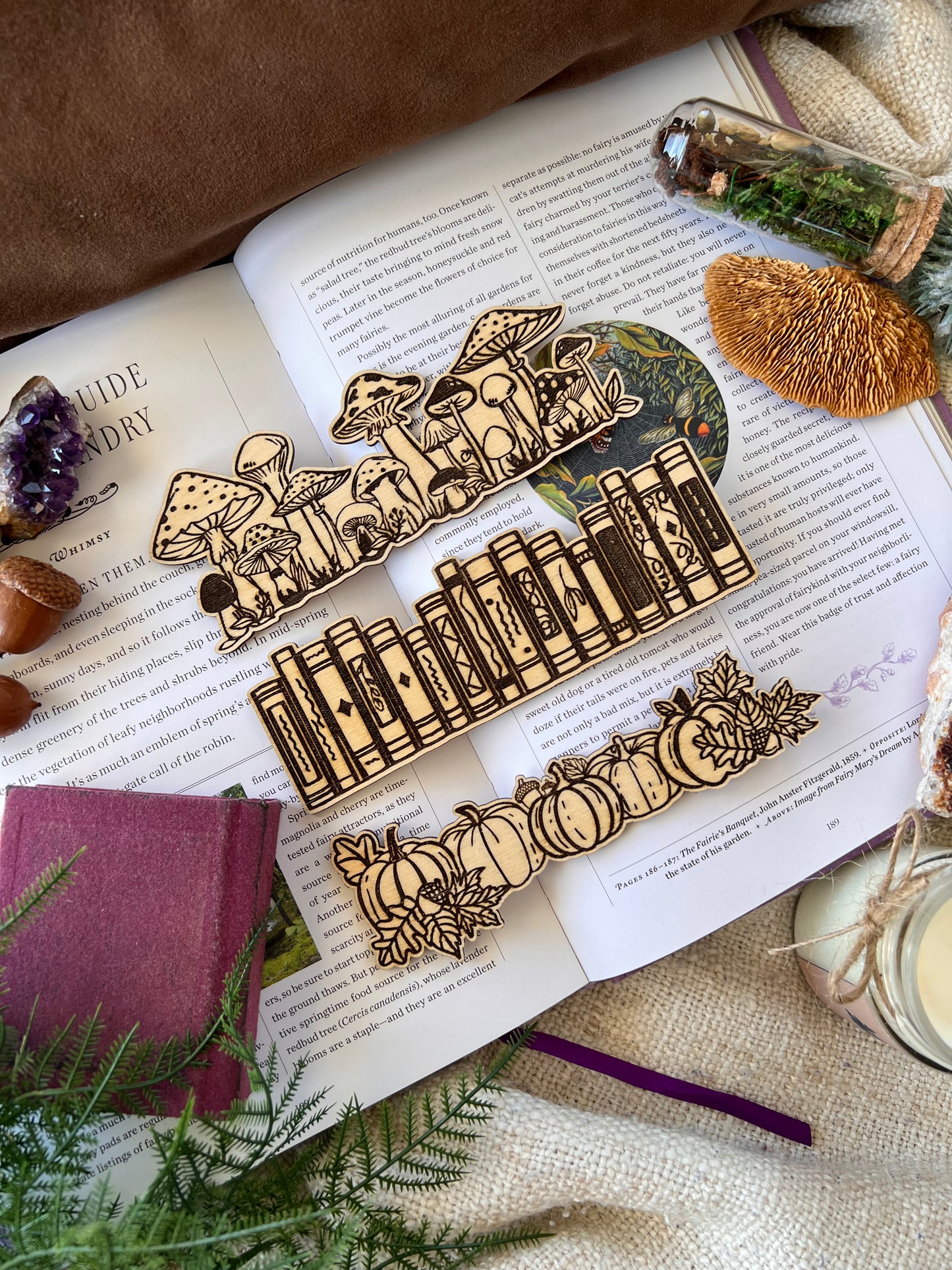 Autumn Wooden Bookmarks