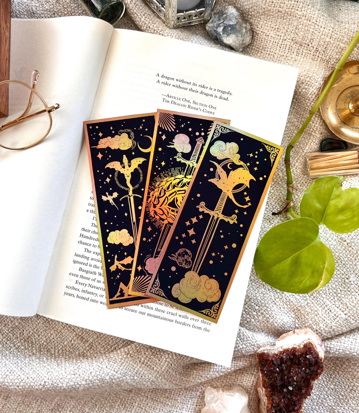 Fourth wing inspired bookmarks