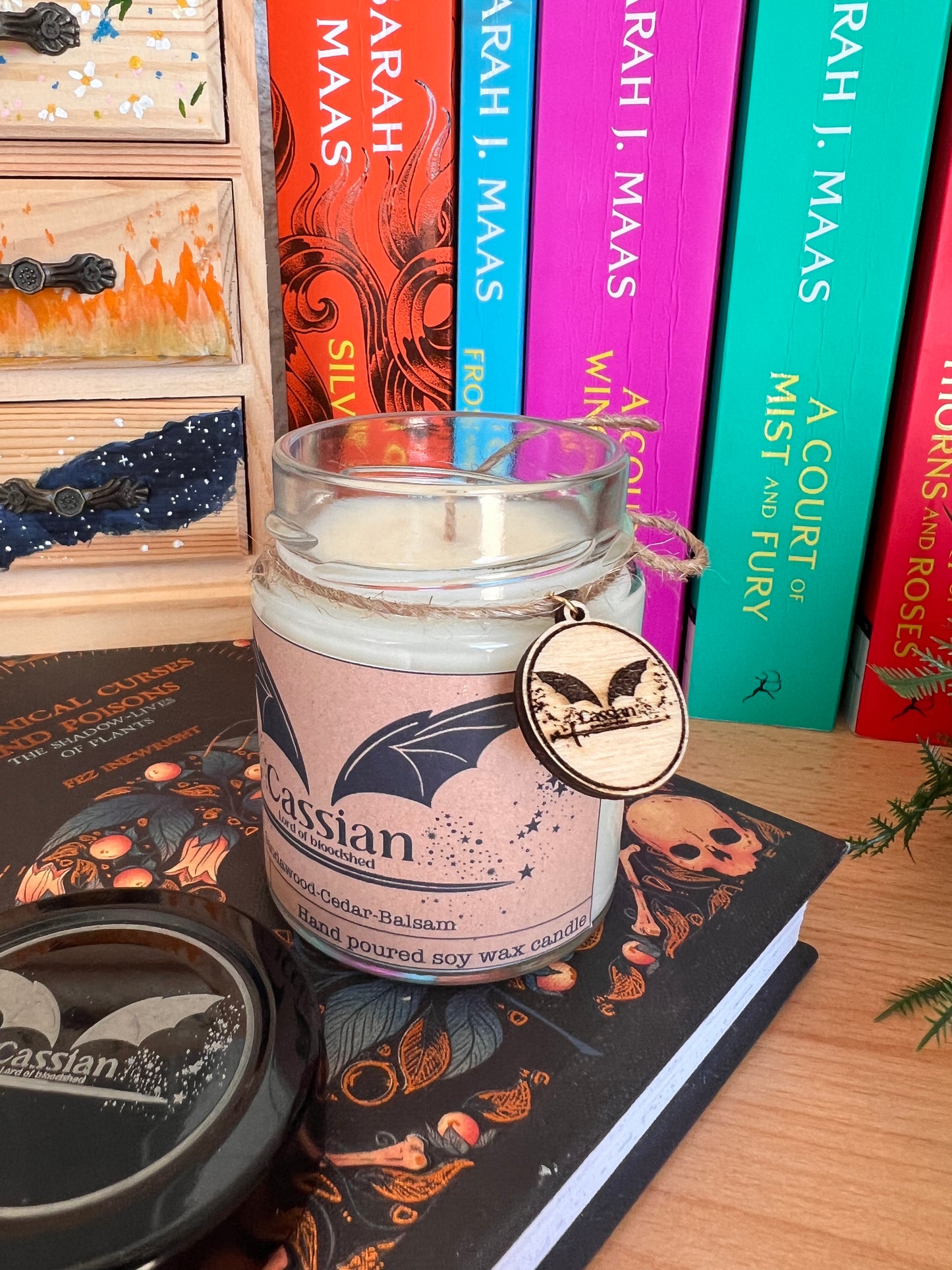 Cassian bookish soy wax candle