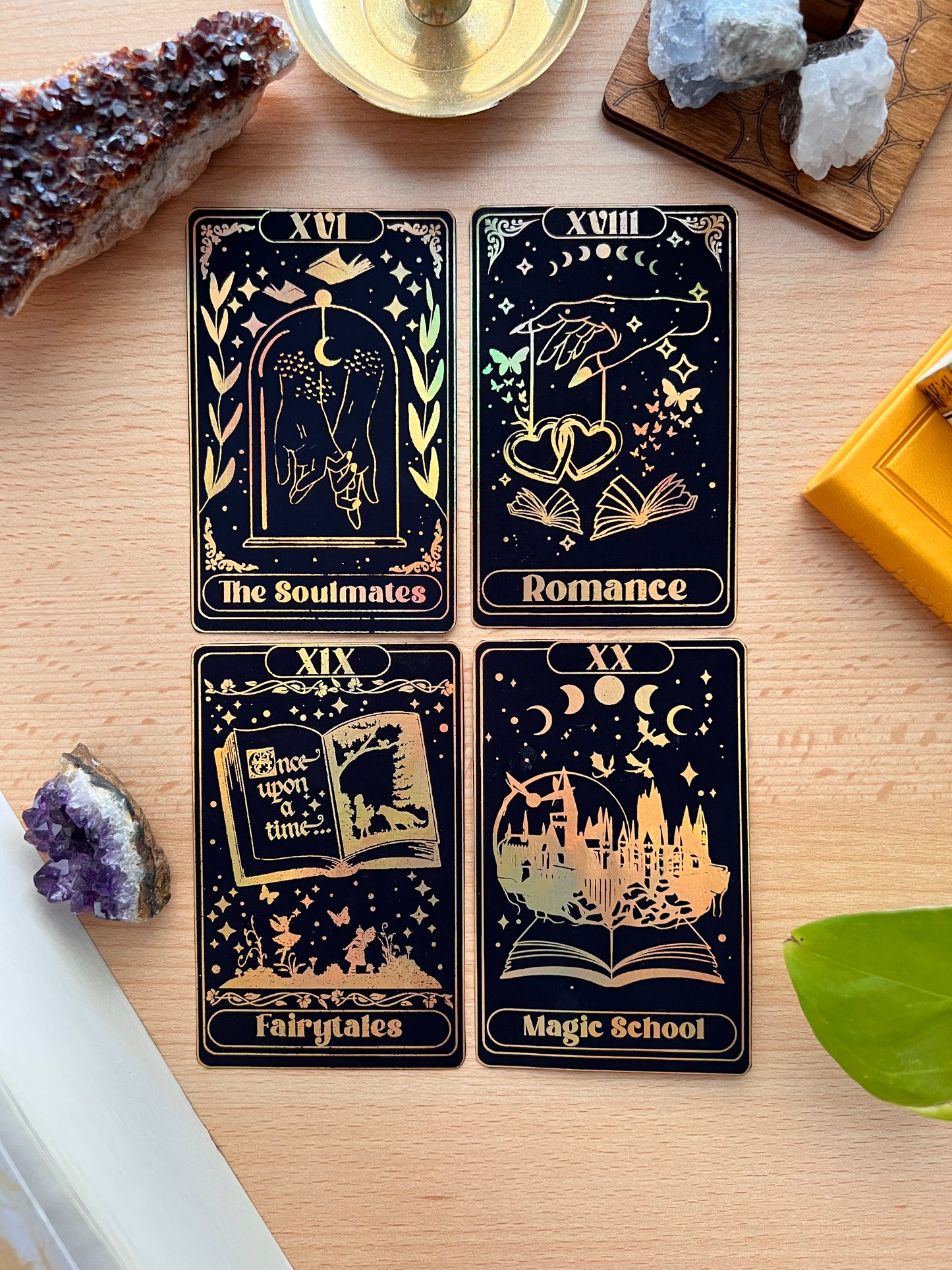 Book trope “tarot cards” holographic