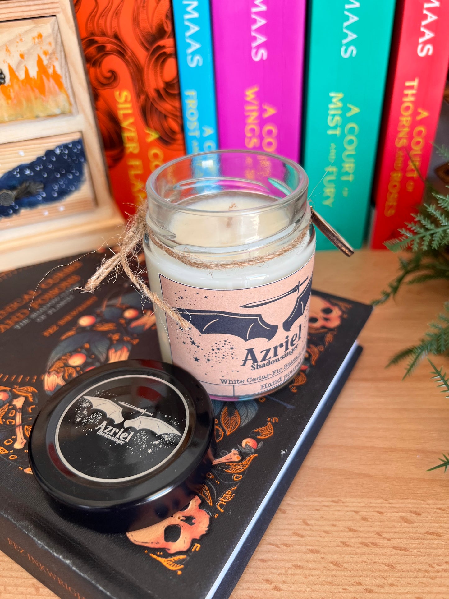 Azriel bookish soy wax candle