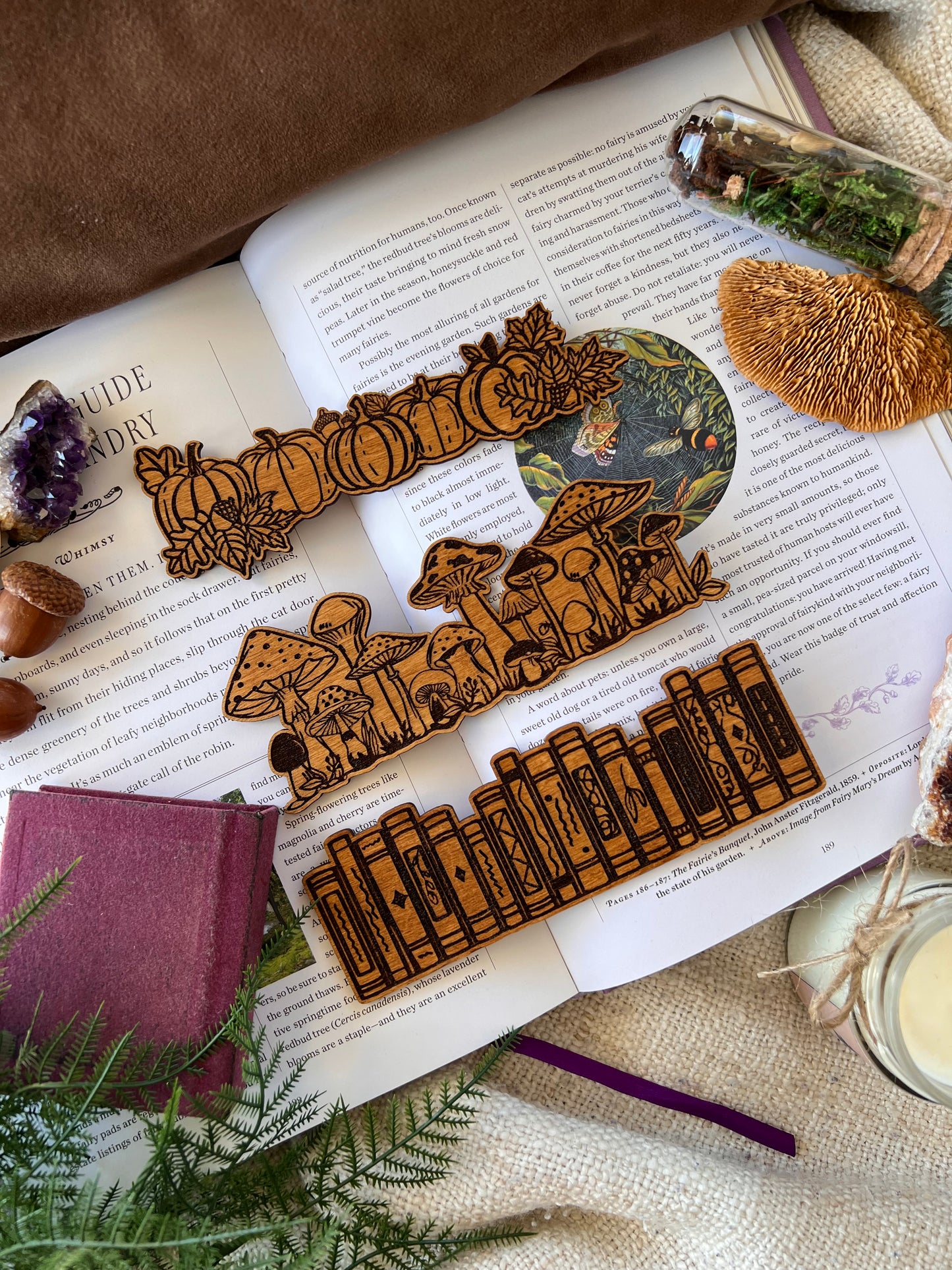 Autumn Wooden Bookmarks