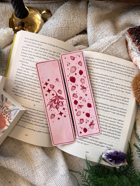 Cottage Core Strawberry Bookmarks