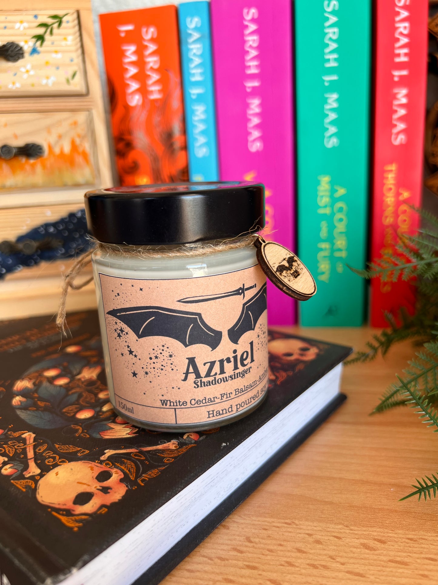 Azriel bookish soy wax candle