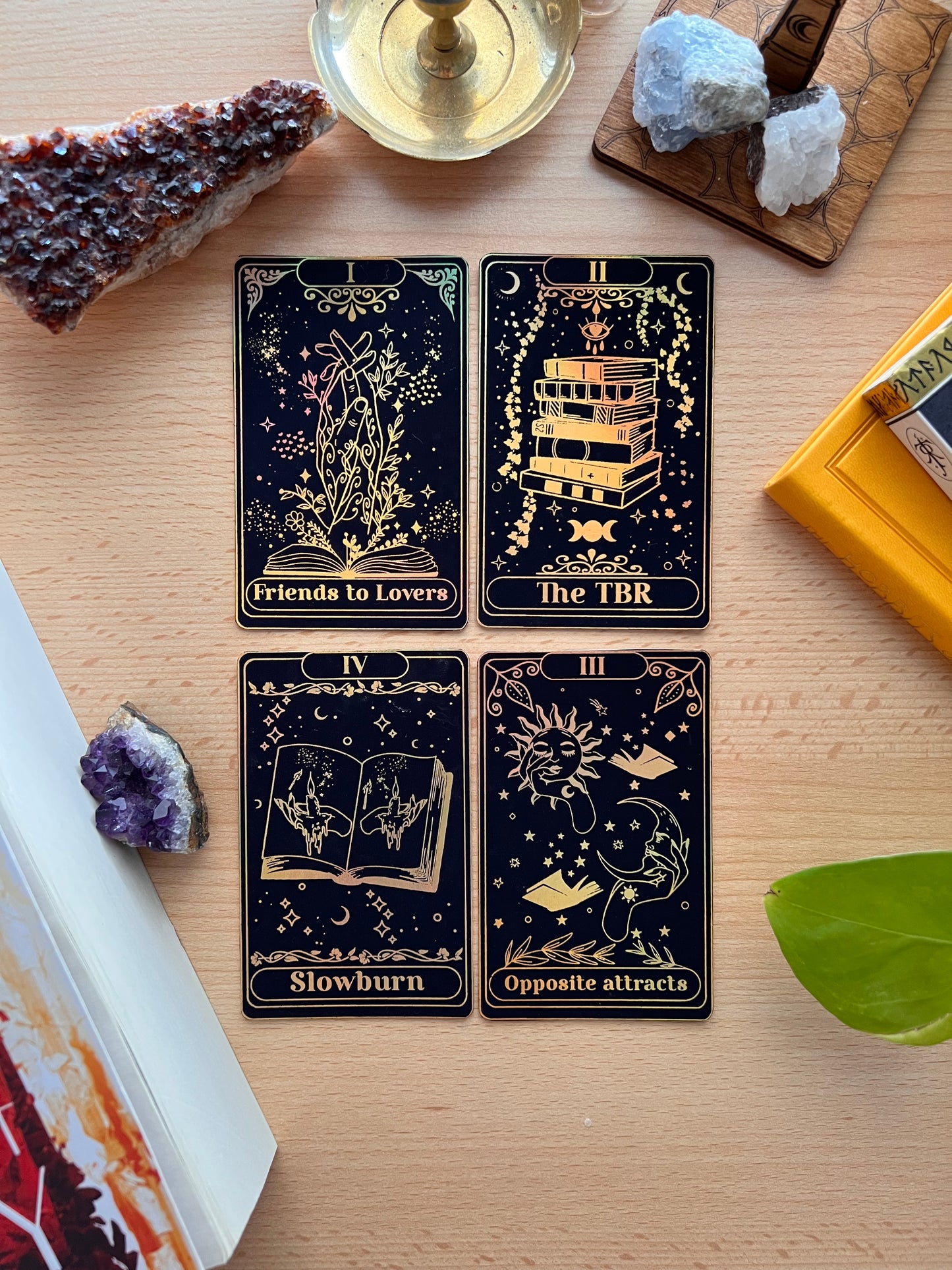 Book trope “tarot cards” holographic