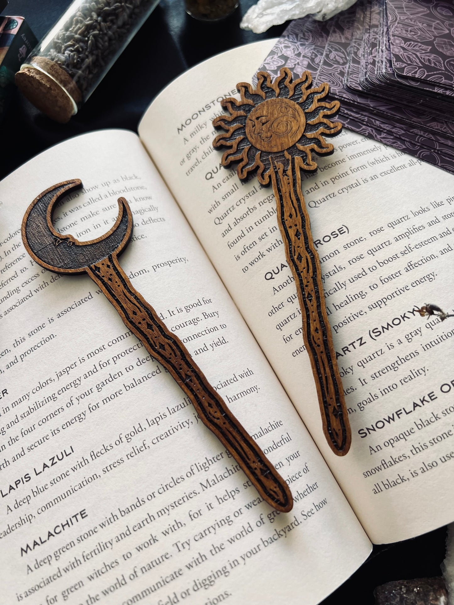 Star-crossed lover wooden bookmarks