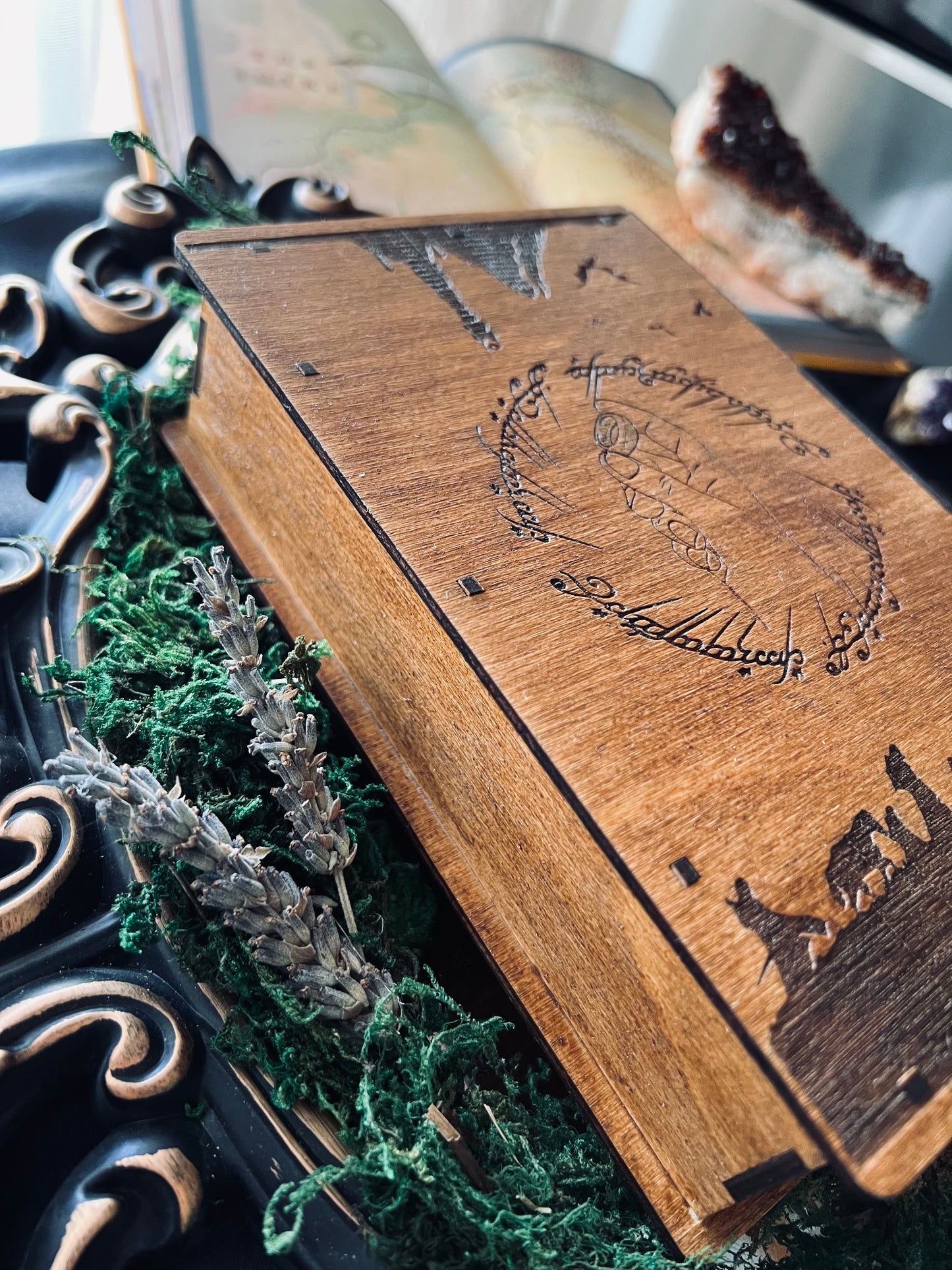 Wooden Book Box (Lord of the Rings)