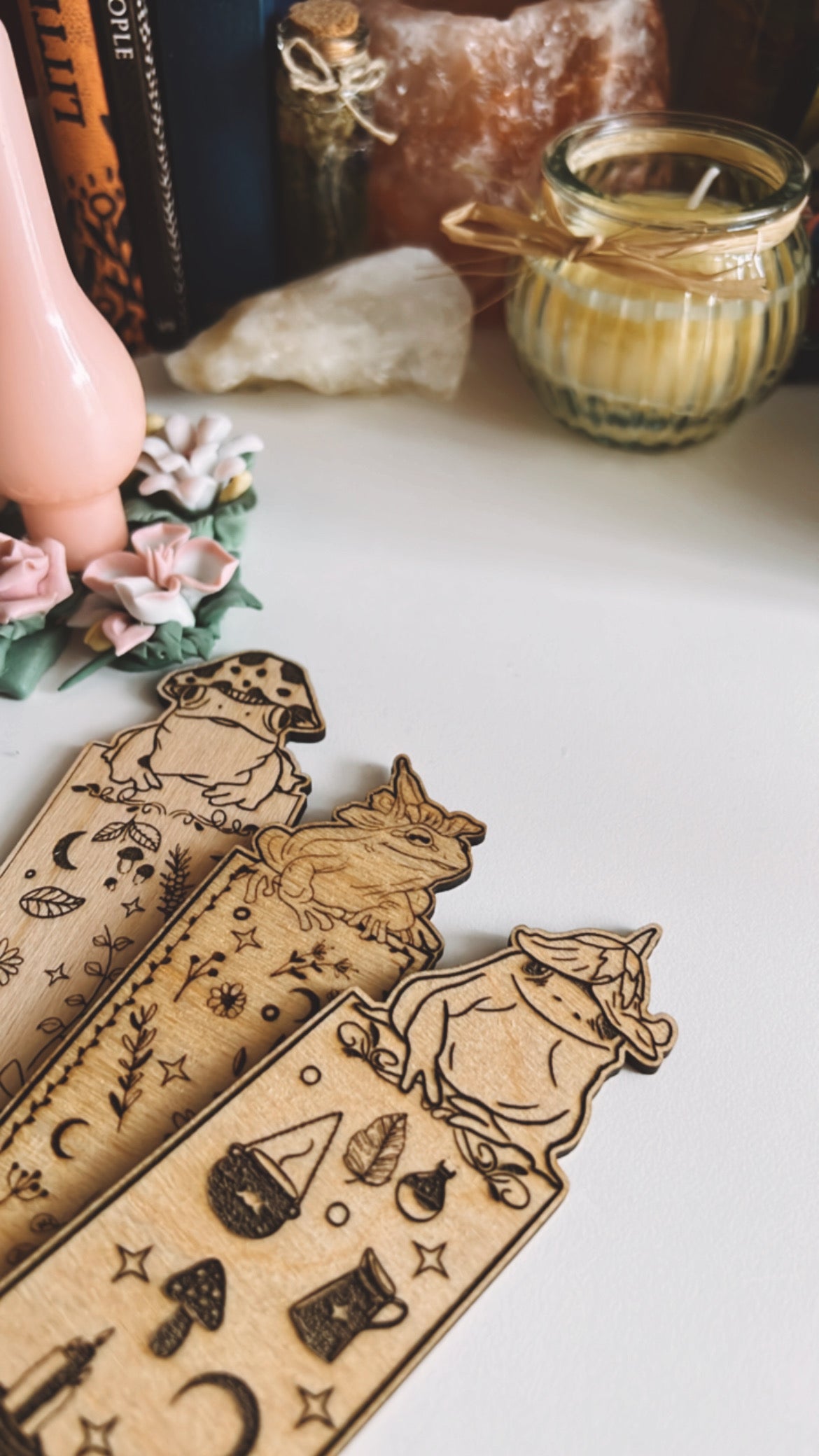 Wooden Frog Bookmarks