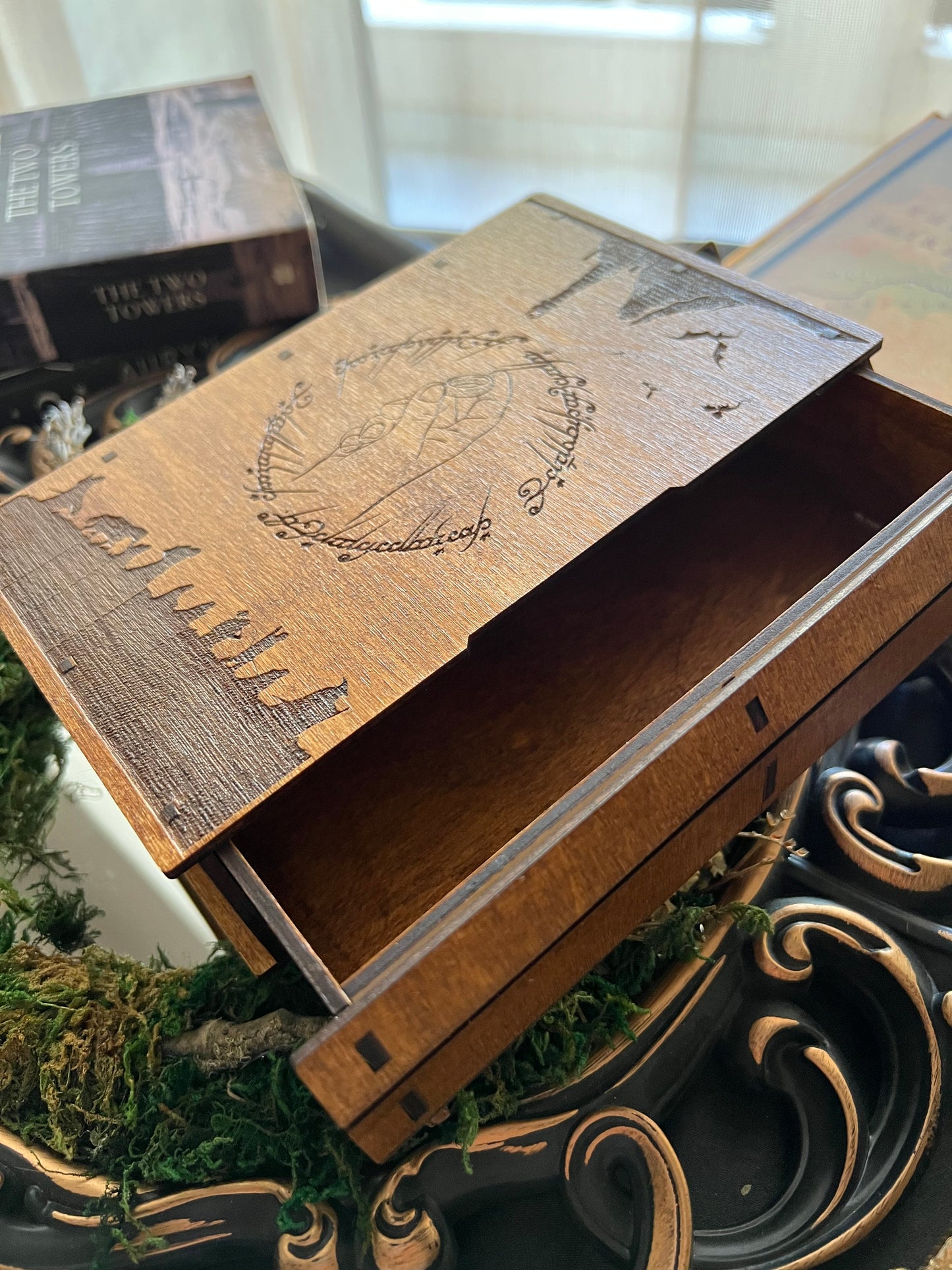 Wooden Book Box (Lord of the Rings)