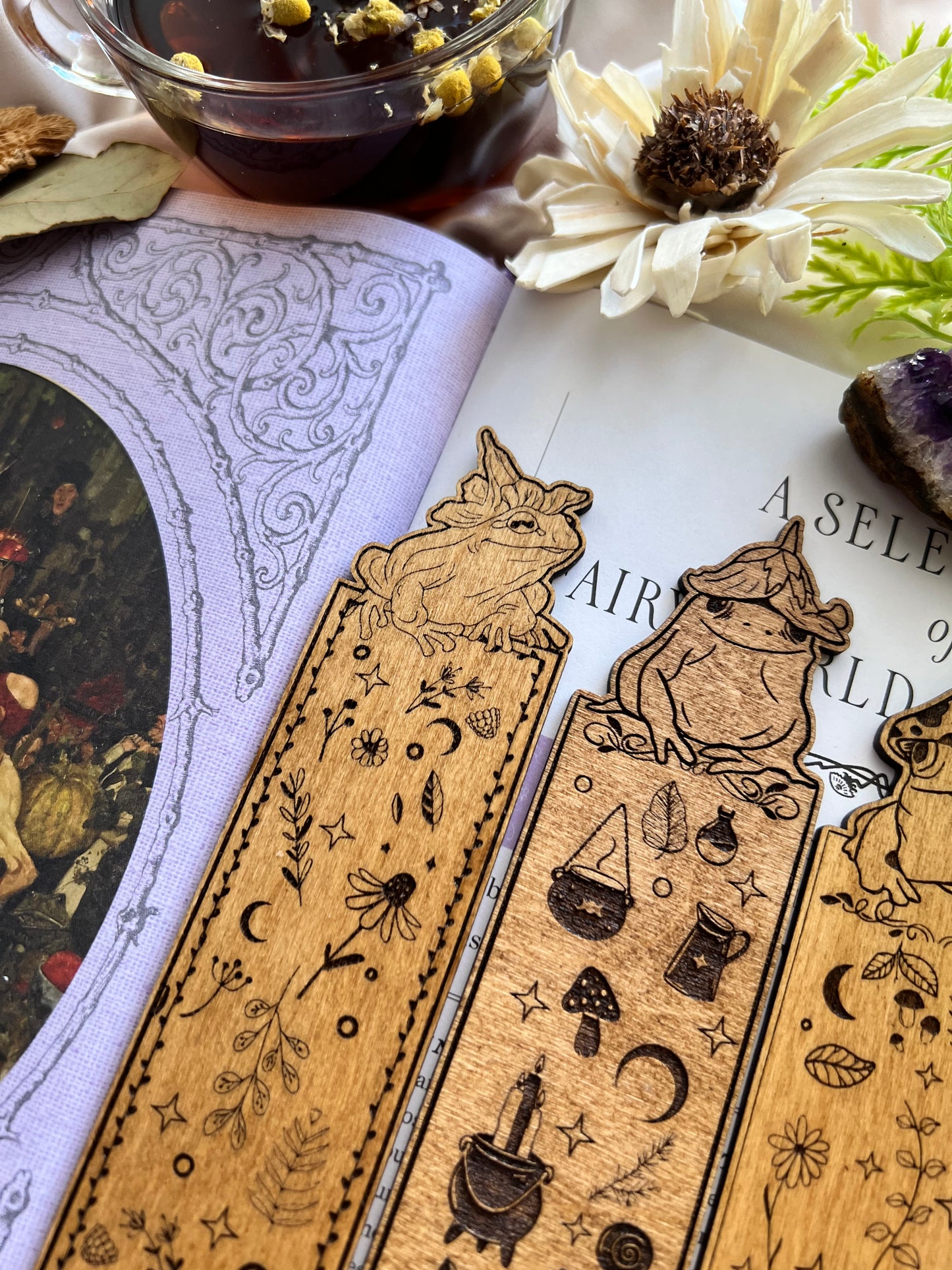 Wooden Frog Bookmarks