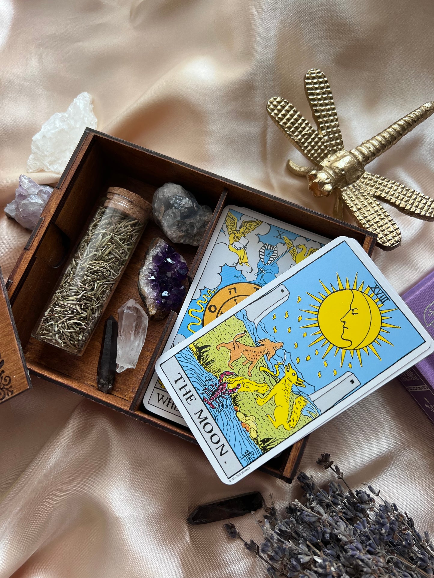 Wooden Tarot Box (Sun )