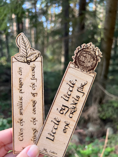 Hobbit Wooden Bookmarks