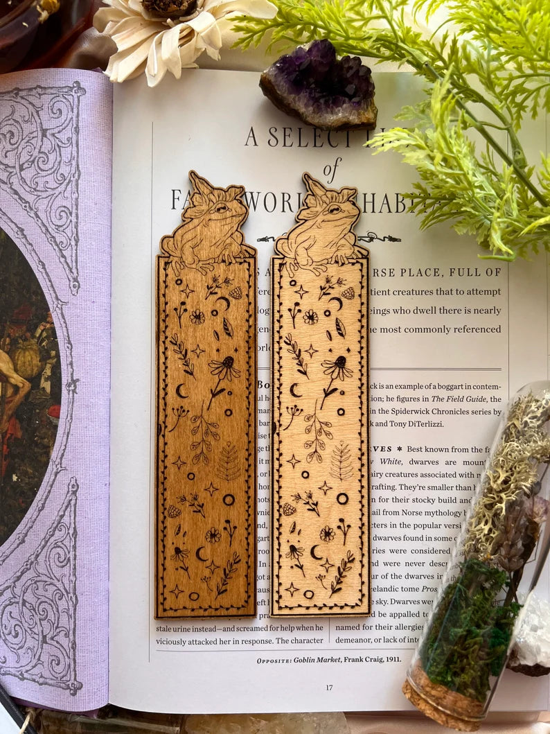 Wooden Frog Bookmarks