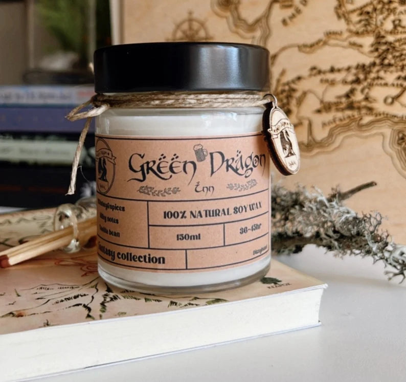 Green Dragon Tavern (lord of the rings) Soy Wax Candle