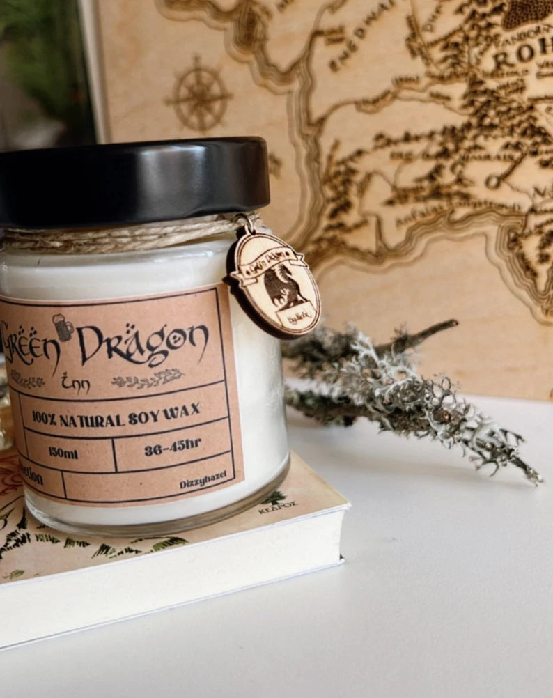 Green Dragon Tavern (lord of the rings) Soy Wax Candle