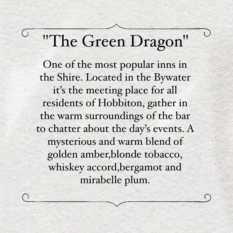 Green Dragon Tavern (lord of the rings) Soy Wax Candle