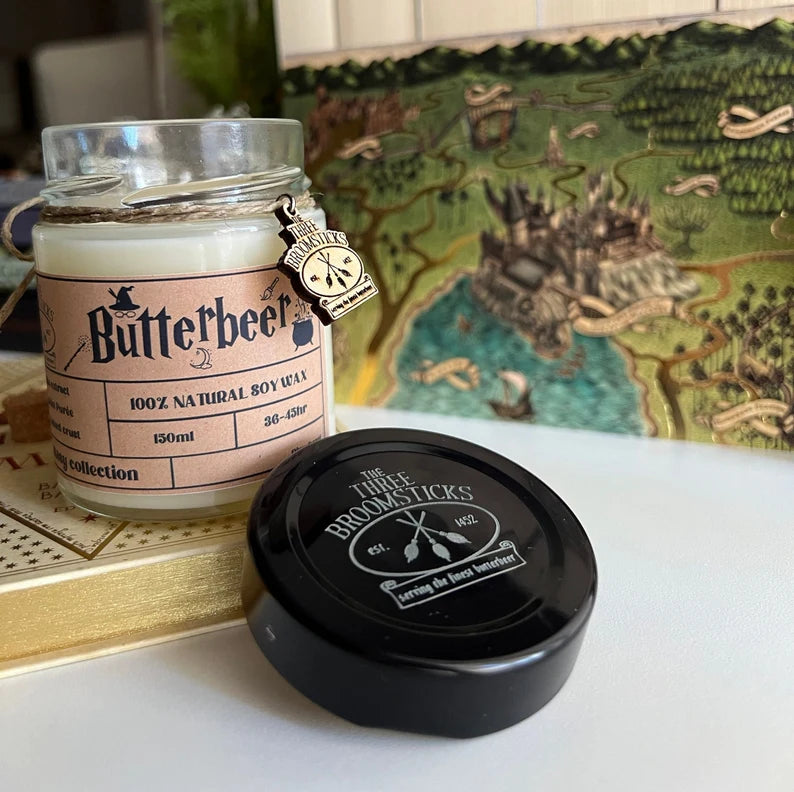 Butter beer soy wax candle
