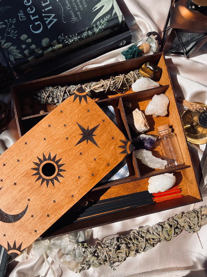 Sun and Moon Tarot Box Card Storage