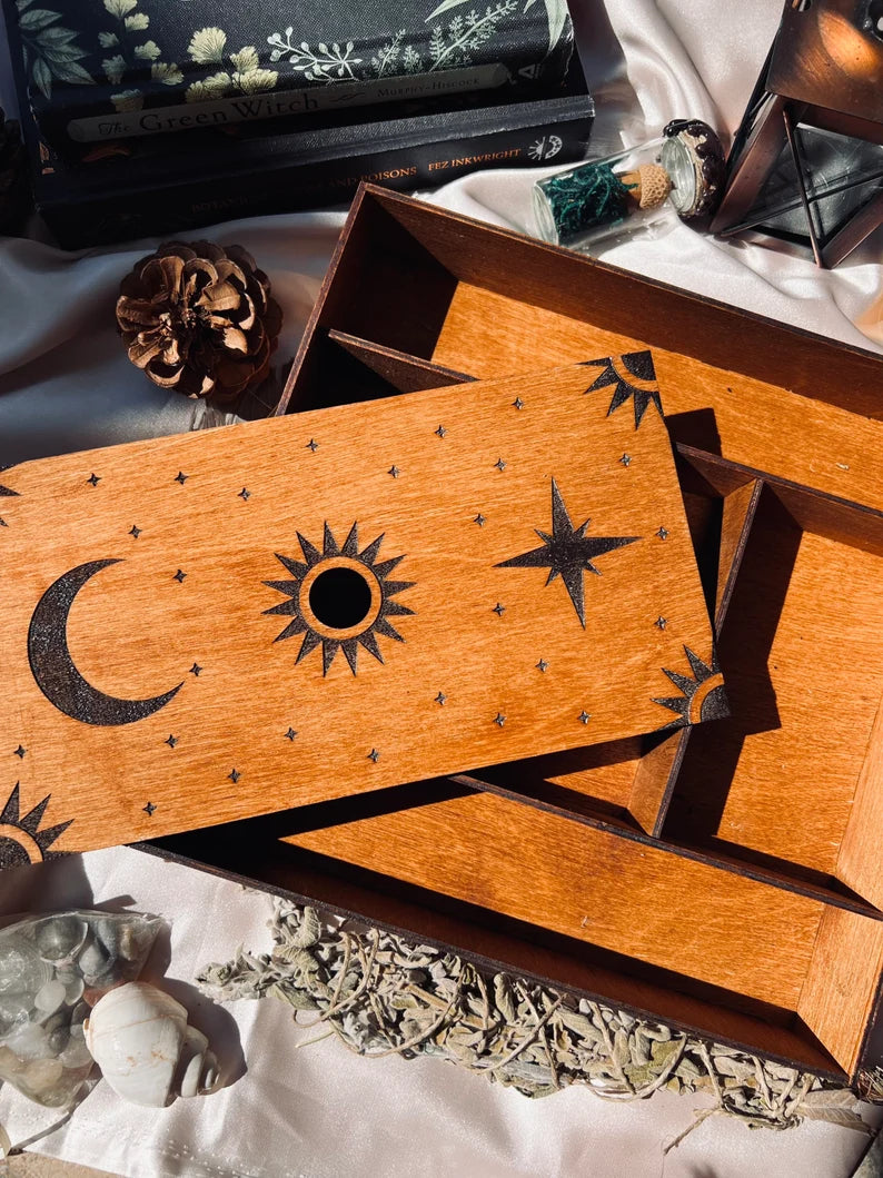 Sun and Moon Tarot Box Card Storage