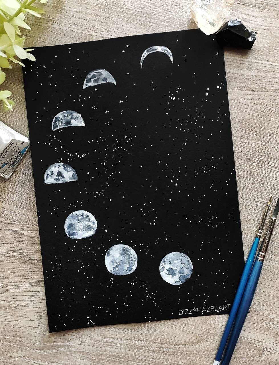 Handmade Moon Phases Artprints