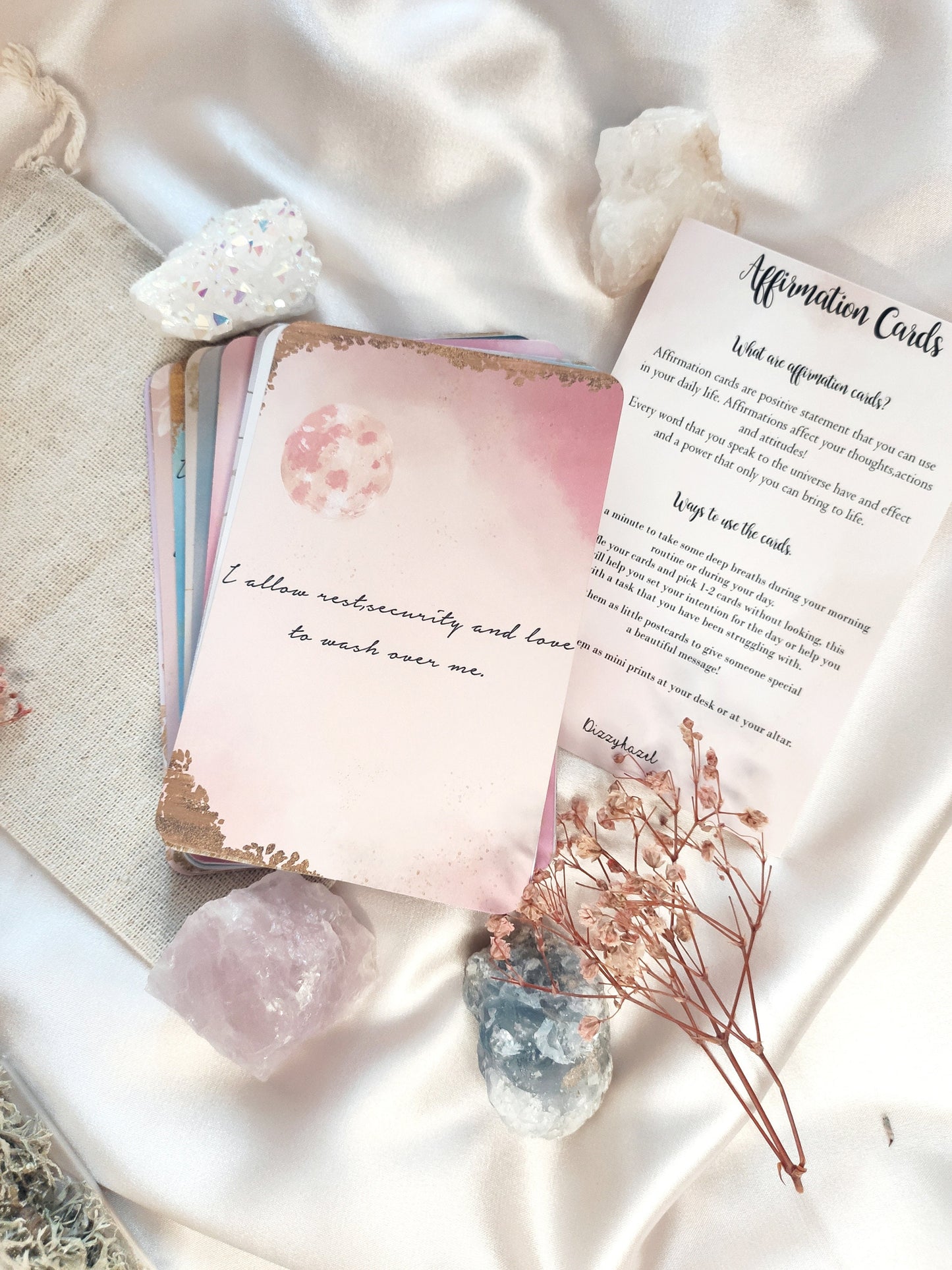 32 Handmade Enchanted Affirmation Cards