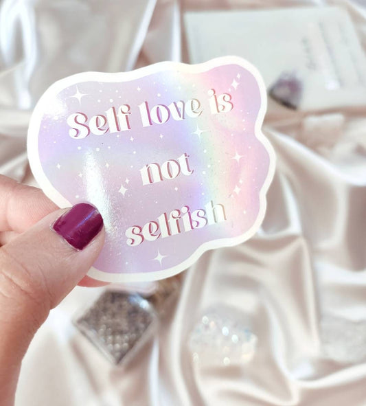 Vinyl & Holograpic Self-Love Sticker