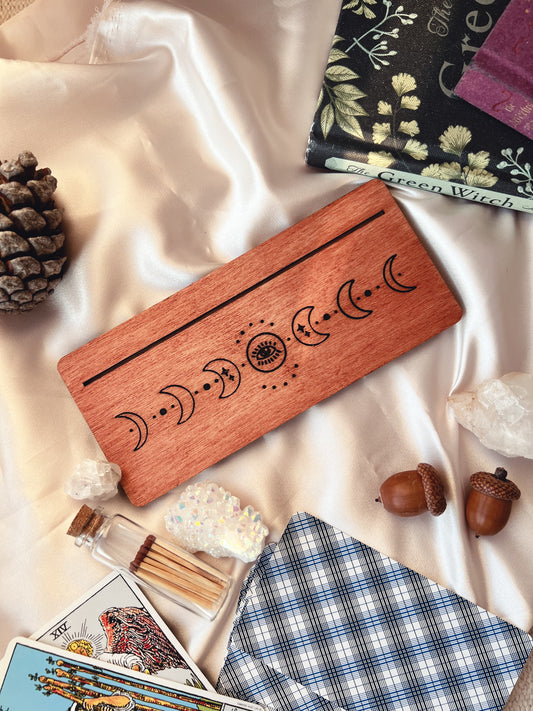 Handmade wooden tarot card holder (2 cards)